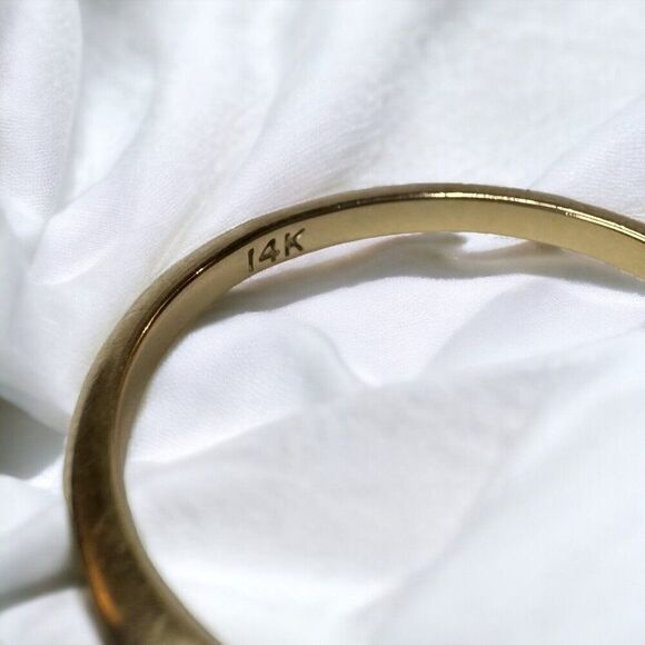 14k Gold 1/4 Carat Pear Diamond Ring Sz 6.5 Engagement Ring Wedding Ring 1.7g - Picture 6 of 16